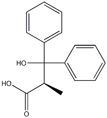 [R,(+)]-3-Hydroxy-2-methyl-3,3-diphenylpropionic acid 구조식 이미지