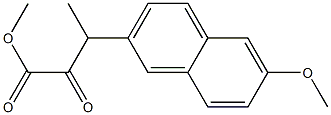 3-(6-Methoxy-2-naphtyl)-2-oxobutyric acid methyl ester 구조식 이미지