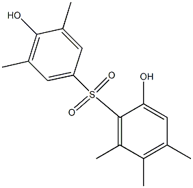 2,4'-Dihydroxy-3',4,5,5',6-pentamethyl[sulfonylbisbenzene] Structure