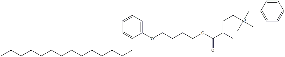 N,N-Dimethyl-N-benzyl-N-[3-[[4-(2-tetradecylphenyloxy)butyl]oxycarbonyl]butyl]aminium 구조식 이미지