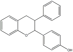 2-(4-Hydroxyphenyl)-3,4-dihydro-3-phenyl-2H-1-benzopyran Structure