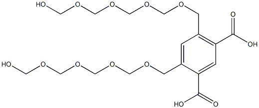 4,6-Bis(9-hydroxy-2,4,6,8-tetraoxanonan-1-yl)isophthalic acid Structure