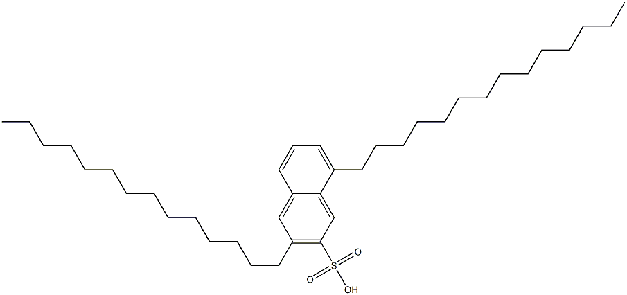 3,8-Ditetradecyl-2-naphthalenesulfonic acid Structure