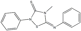 4-Methyl-5-phenylimino-2-phenyl-1,2,4-thiadiazolidine-3-thione Structure