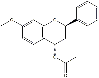 TRANS-7-Methoxy-flavan-4-ol acetate Structure