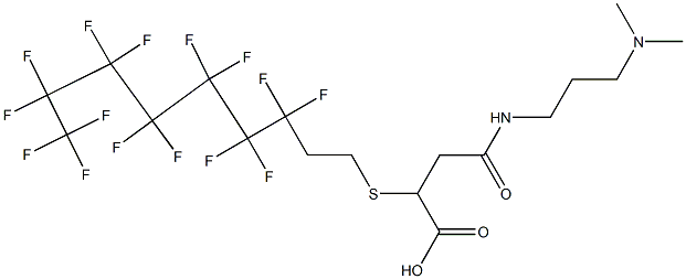 3-[[3-(Dimethylamino)propyl]carbamoyl]-2-[(3,3,4,4,5,5,6,6,7,7,8,8,9,9,9-pentadecafluorononyl)thio]propionic acid 구조식 이미지
