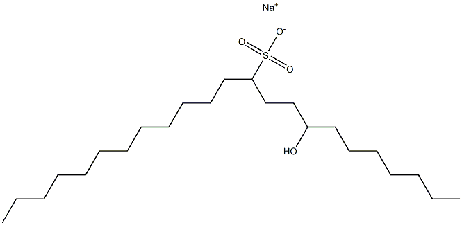 8-Hydroxytricosane-11-sulfonic acid sodium salt Structure