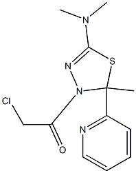 3-Chloroacetyl-2-methyl-2-(2-pyridinyl)-5-dimethylamino-2,3-dihydro-1,3,4-thiadiazole 구조식 이미지