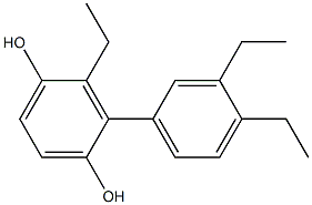 2-Ethyl-3-(3,4-diethylphenyl)benzene-1,4-diol 구조식 이미지