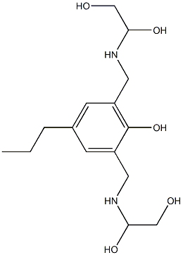 2,6-Bis[[(1,2-dihydroxyethyl)amino]methyl]-4-propylphenol Structure