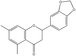 5,7-Dimethyl-3',4'-methylenebisoxyflavanone 구조식 이미지