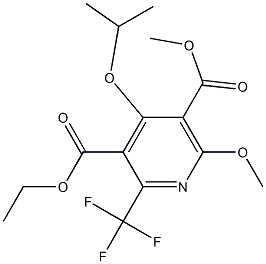 4-(Isopropoxy)-6-methoxy-2-(trifluoromethyl)pyridine-3,5-dicarboxylic acid 3-ethyl 5-methyl ester 구조식 이미지