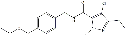 4-Chloro-5-ethyl-2-methyl-N-[4-(ethoxymethyl)benzyl]-2H-pyrazole-3-carboxamide 구조식 이미지