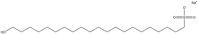 21-Hydroxyhenicosane-1-sulfonic acid sodium salt Structure