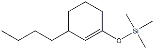 Trimethyl[(3-butyl-1-cyclohexenyl)oxy]silane Structure