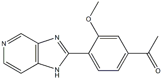 2-(2-Methoxy-4-acetylphenyl)-1H-imidazo[4,5-c]pyridine 구조식 이미지
