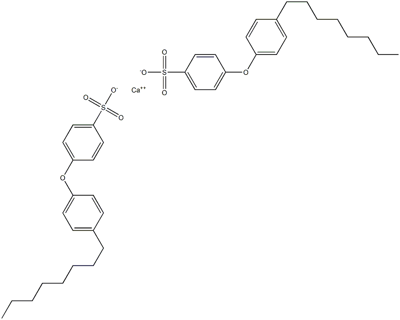 Bis[4-(4-octylphenoxy)benzenesulfonic acid]calcium salt Structure
