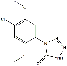 1-(2,5-Dimethoxy-4-chlorophenyl)-1H-tetrazol-5(4H)-one 구조식 이미지