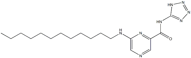 6-Dodecylamino-N-(1H-tetrazol-5-yl)pyrazine-2-carboxamide Structure