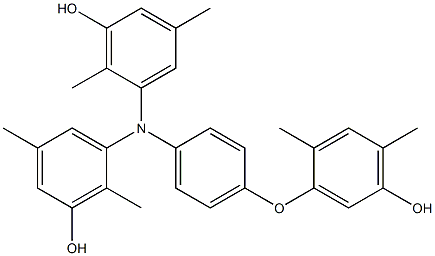 N,N-Bis(3-hydroxy-2,5-dimethylphenyl)-4-(5-hydroxy-2,4-dimethylphenoxy)benzenamine 구조식 이미지