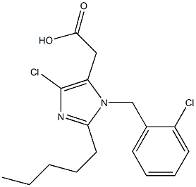 4-Chloro-2-pentyl-1-(2-chlorobenzyl)-1H-imidazole-5-acetic acid Structure