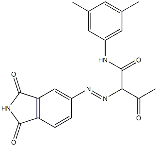 N-(3,5-Dimethylphenyl)-2-(1,3-dioxoisoindolin-5-ylazo)-2-acetylacetamide 구조식 이미지