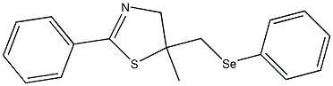 2-Phenyl-5-methyl-5-(phenylselenomethyl)-2-thiazoline 구조식 이미지