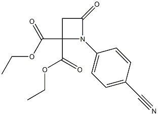 1-(4-Cyanophenyl)-4-oxoazetidine-2,2-dicarboxylic acid diethyl ester Structure