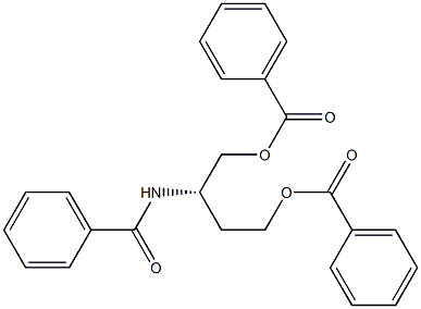 (-)-N-[(S)-3-Benzoyloxy-1-(benzoyloxymethyl)propyl]benzamide 구조식 이미지