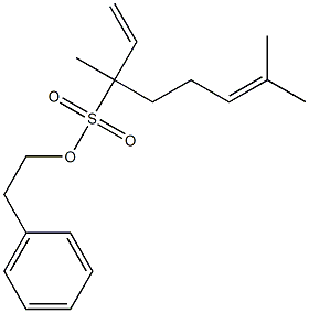 3,7-Dimethyl-1,6-octadiene-3-sulfonic acid (2-phenylethyl) ester 구조식 이미지