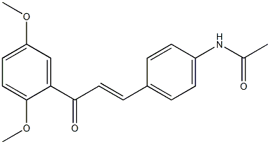 4-Acetylamino-2',5'-dimethoxy-trans-chalcone 구조식 이미지