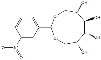 1-O,6-O-(3-Nitrobenzylidene)-D-glucitol 구조식 이미지