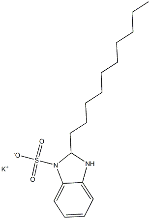 2-Decyl-2,3-dihydro-1H-benzimidazole-1-sulfonic acid potassium salt Structure