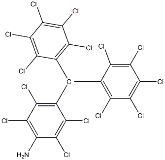 Bis(pentachlorophenyl)(4-amino-2,3,5,6-tetrachlorophenyl)methanide 구조식 이미지