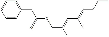 Phenylacetic acid 2,4-dimethyl-2,4-octadienyl ester 구조식 이미지