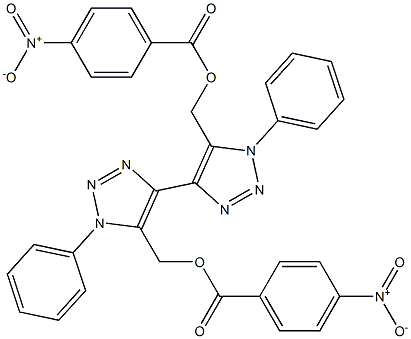 1,1'-Diphenyl-5,5'-bis[(4-nitrobenzoyloxy)methyl]-4,4'-bi(1H-1,2,3-triazole) Structure