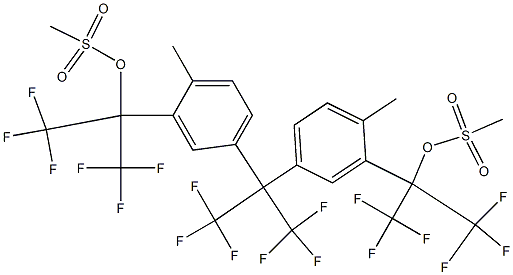 2,2-Bis[4-methyl-3-(2-methanesulfonyloxy-1,1,1,3,3,3-hexafluoropropan-2-yl)phenyl]-1,1,1,3,3,3-hexafluoropropane Structure