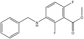 3-Benzylamino-2,6-difluorobenzoic acid methyl ester Structure