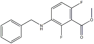 3-Benzylamino-2,6-difluorobenzoic acid methyl ester 구조식 이미지