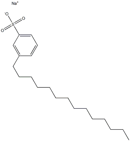 3-Tetradecylbenzenesulfonic acid sodium salt Structure