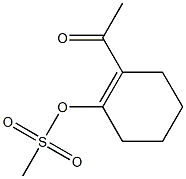 Methanesulfonic acid 2-acetyl-1-cyclohexenyl ester 구조식 이미지