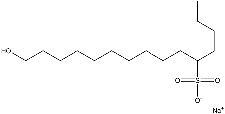 15-Hydroxypentadecane-5-sulfonic acid sodium salt Structure