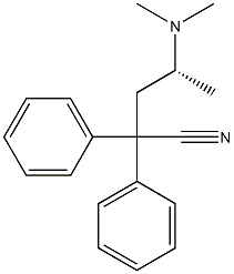 [R,(-)]-4-(Dimethylamino)-2,2-diphenylvaleronitrile Structure