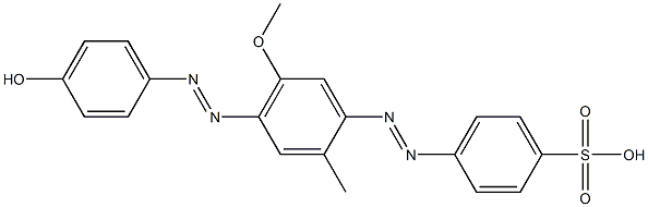4-[[4-[(4-Hydroxyphenyl)azo]-5-methoxy-2-methylphenyl]azo]benzenesulfonic acid 구조식 이미지