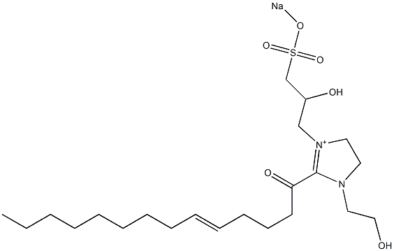 1-(2-Hydroxyethyl)-3-[2-hydroxy-3-(sodiooxysulfonyl)propyl]-2-(5-tetradecenoyl)-2-imidazoline-3-ium Structure