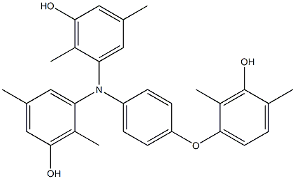 N,N-Bis(3-hydroxy-2,5-dimethylphenyl)-4-(3-hydroxy-2,4-dimethylphenoxy)benzenamine Structure