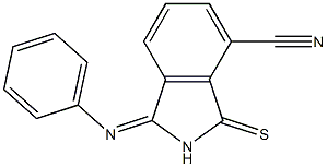 7-Cyano-2,3-dihydro-3-(phenylimino)-1H-isoindole-1-thione 구조식 이미지