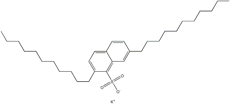 2,7-Diundecyl-1-naphthalenesulfonic acid potassium salt Structure
