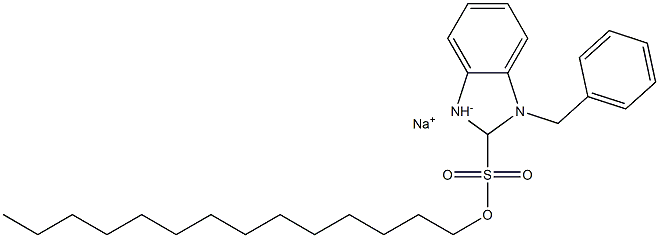 1-Benzyl-2,3-dihydro-2-tetradecyl-1H-benzimidazole-2-sulfonic acid sodium salt 구조식 이미지