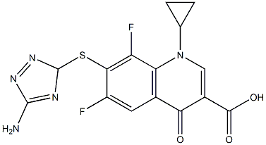 7-(5-Amino-3H-1,2,4-triazol-3-yl)thio-1-cyclopropyl-6,8-difluoro-1,4-dihydro-4-oxoquinoline-3-carboxylic acid Structure